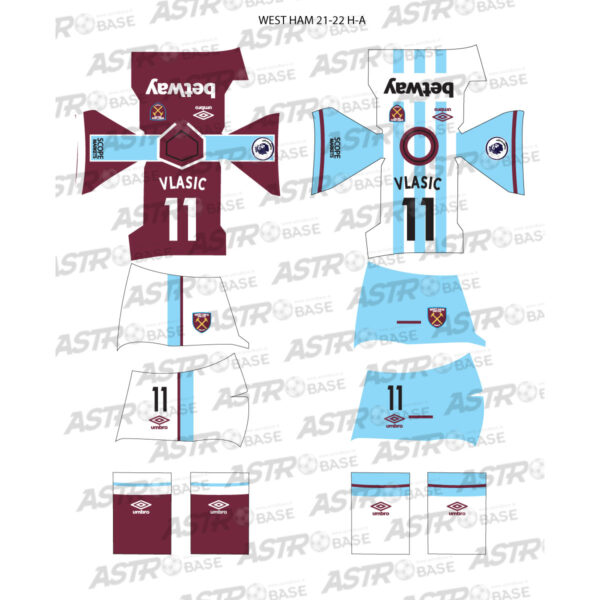 West Ham home + away 2021 / 2022