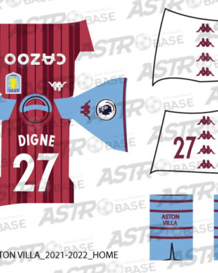Aston Villa home 2021 / 2022 - Per omini 2K4