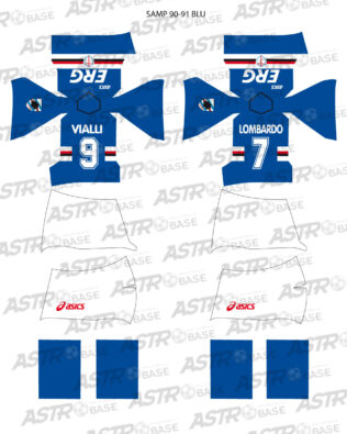 Sampdoria home 1990 / 1991 - Per omini HW