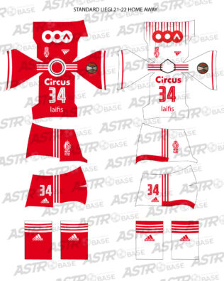 Standard Liegi home + away 2021 / 2022 - Per omini 2K4