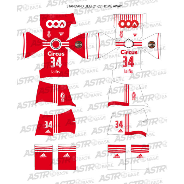 Standard Liegi home + away 2021 / 2022