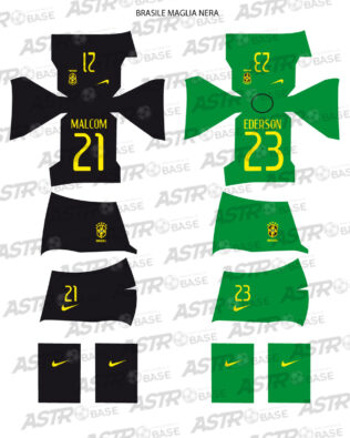 Brasile Maglia Nera - Per omini 2K4