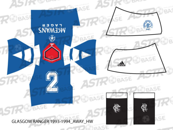 Rangers Glasgow away 1993 / 1994