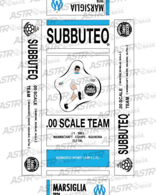 Olympique Marsiglia 2024 - Con vassoio 10 omini asta corta (per portieri Subbuteo)
