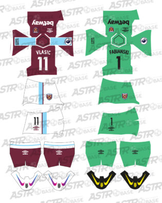 West Ham home 2021 / 2022 - Per omini 2K4