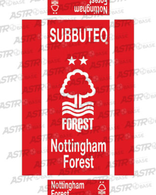 Nottingham Forest LOGO rosso - Con vassoio 10 omini asta corta (per portieri Subbuteo)