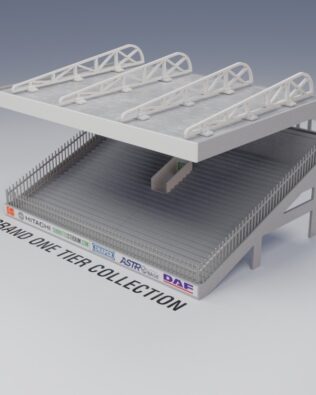 Recinzioni Grand One Tier - Grigio metallizzato