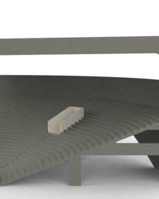 Tribuna angolare Grand One Tier con tetto, edizione Rif. 12