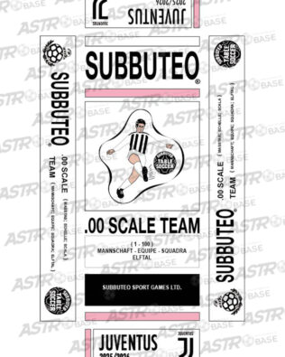Juventus 2025 / 2026 - Con vassoio 10 omini asta corta (per portieri Subbuteo)