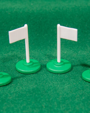 Bandierine corner grandi - Bianche base verde