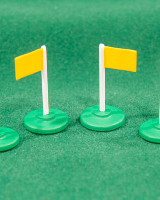 Bandierine corner grandi - Gialle base verde