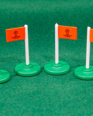 Bandierine corner con decals (Champions League - Lega Calcio) - 4 bandierine grandi Champions League arancio