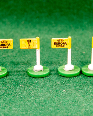 Bandierine corner con decals (Champions League - Lega Calcio ecc...) - 4 bandierine piccole Europa League