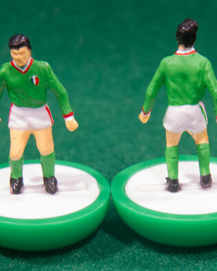 Messico World Cup 1970 - Squadra in scatola REPLICA COLORATA SUBBUTEO (sul coperchio nome e omino della squadra contenuta)