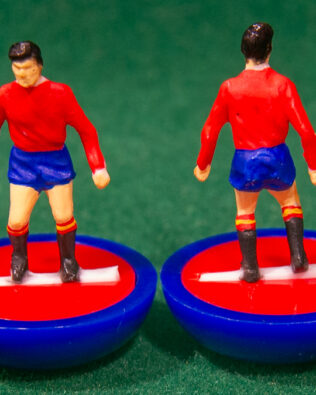 Spagna World Cup 1966 - Squadra + 2 riserve e 1 portierino in SCATOLA VERDE REPLICA SUBBUTEO anni 70