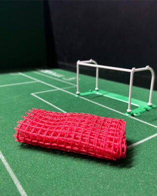 Porte mod. VECCHIO COMUNALE TORINO (Ex Ref. Subbuteo C61207) (rete allegata non montata) - Con rete sintetica rossa