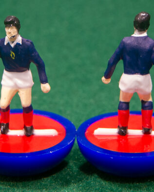 Scozia World Cup 1998 - Squadra in scatola REPLICA COLORATA SUBBUTEO (sul coperchio nome e omino della squadra contenuta)